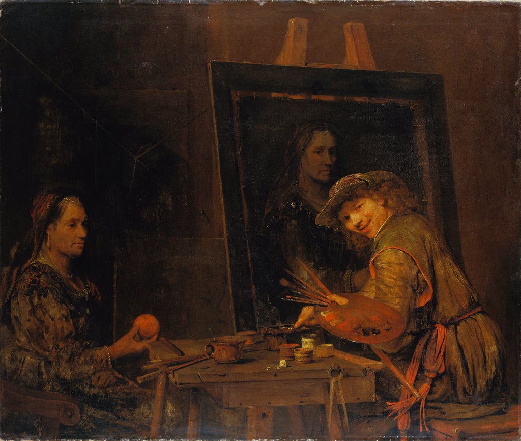 Self-Portrait as Zeuxis Portraying an Ugly Old Woman, Arent de Gelder