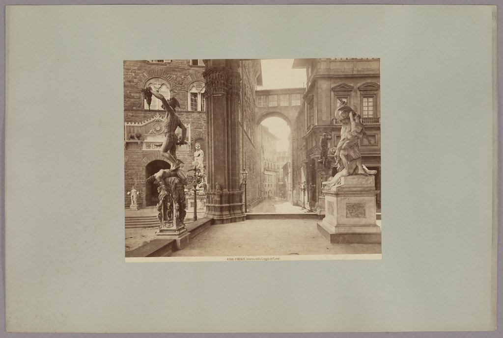 Florence: Interior of the Loggia de'Lanzi, No. 4300, Giacomo Brogi