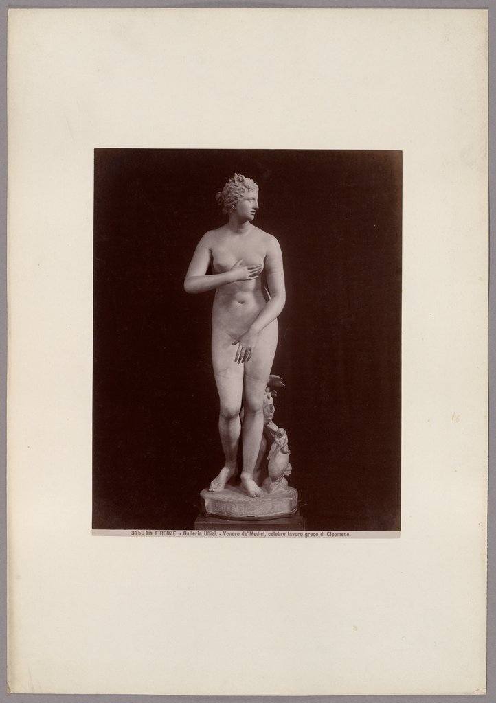 Florence: Venus de'Medici, famous Greek work by Cleomene, Uffizi Gallery, No. 3150 bis, Giacomo Brogi;   attributed