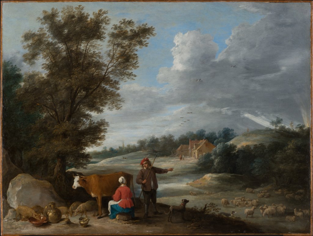 Landscape with Milkmaid and Shepherd, David Teniers the Younger