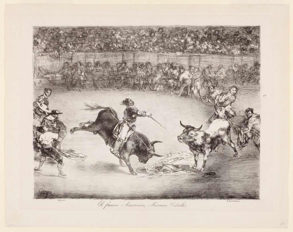 The famous American, Mariano Ceballos
The Bulls of Bordeaux, Francisco de Goya