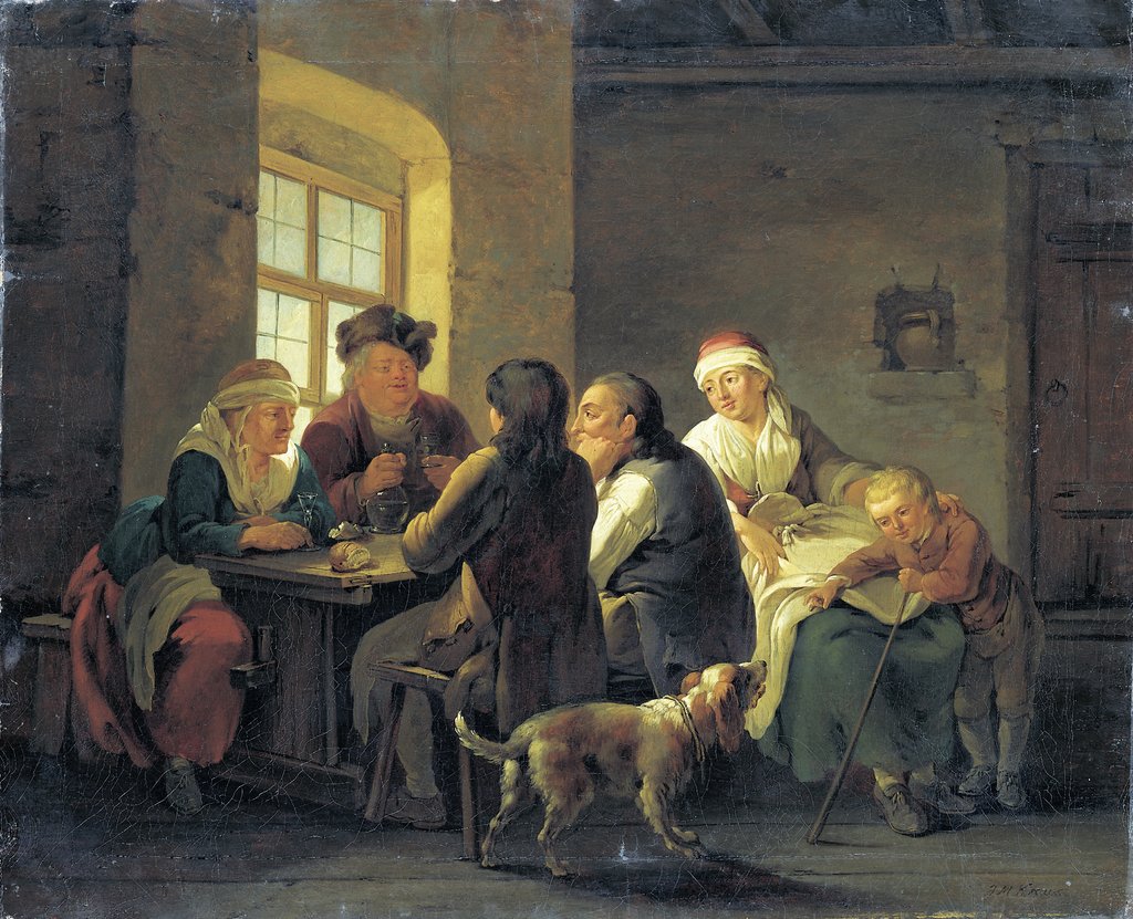 A Family Lunching in a Tavern, Georg Melchior Kraus