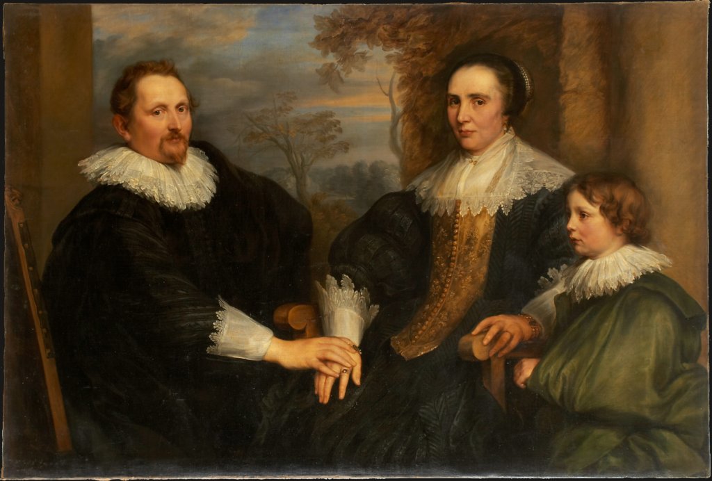 Portrait of the Antwerp Merchant Sebastiaen Leerse and his Family, copy after Anthony van Dyck