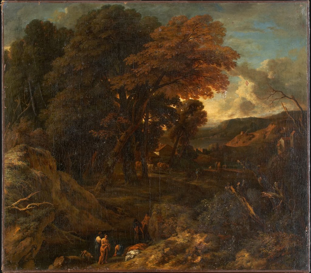 Southern Landscape with Bathers, Cornelis Huysmans, Jan Baptiste Huysmans