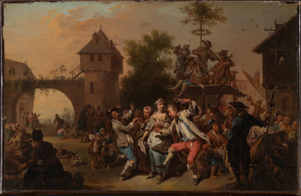 Outdoor Dance in a Village, Johann Conrad Seekatz