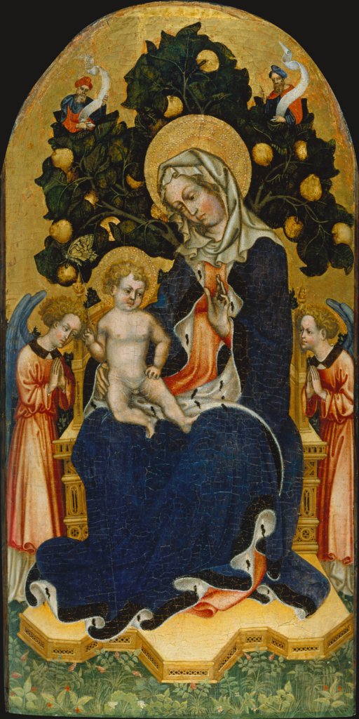Virgin and Child Enthroned with Worshipping Angels and Prophets, Gentile da Fabriano;  succession