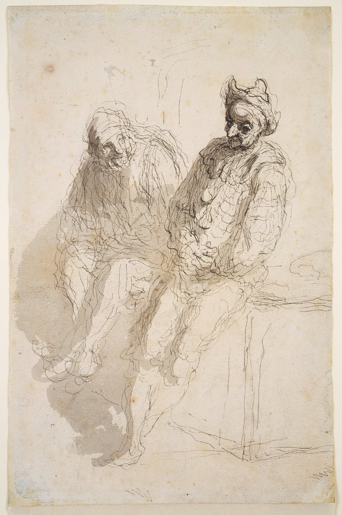 Two Saltimbanques, Honoré Daumier