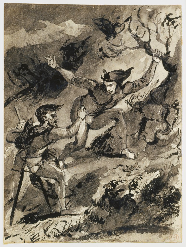 Faust and Mephistopheles on the Blocksberg, Eugène Delacroix