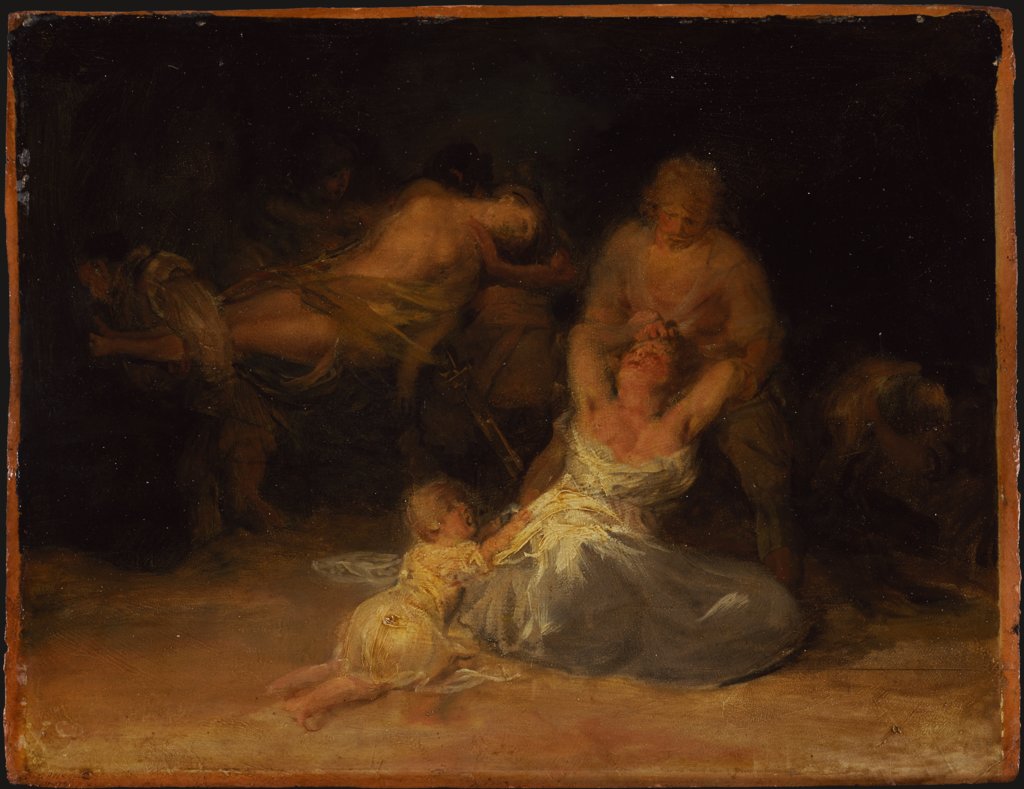 Act of Violence against Two Women, Francisco de Goya;   ?