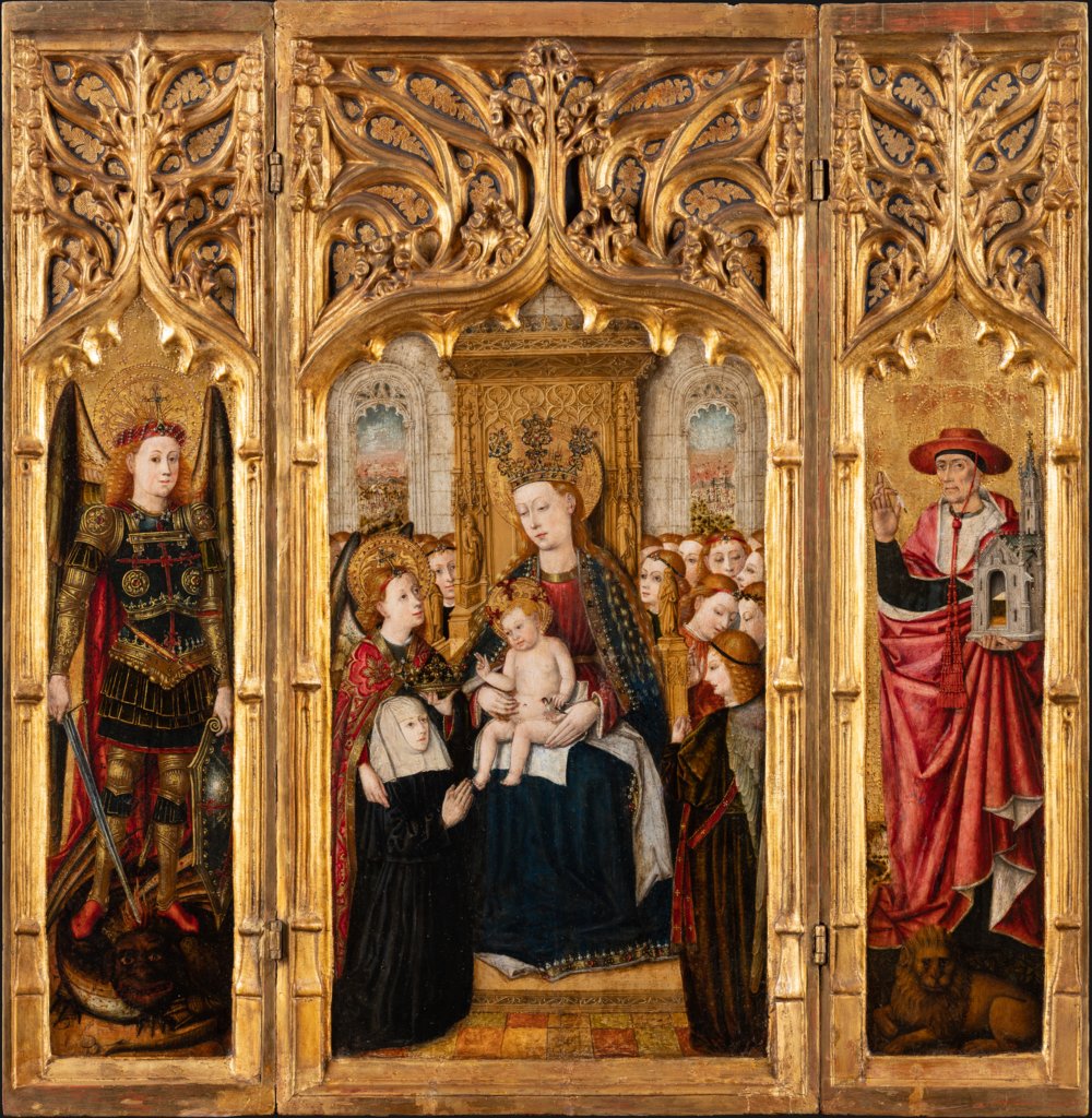 Triptych with Virgin and Child Enthroned, Jacomart, Juan Rexach;  workshop
