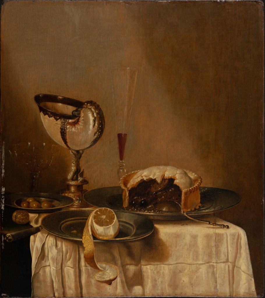 Still Life with Nautilus Cup, copy after Willem Claesz. Heda