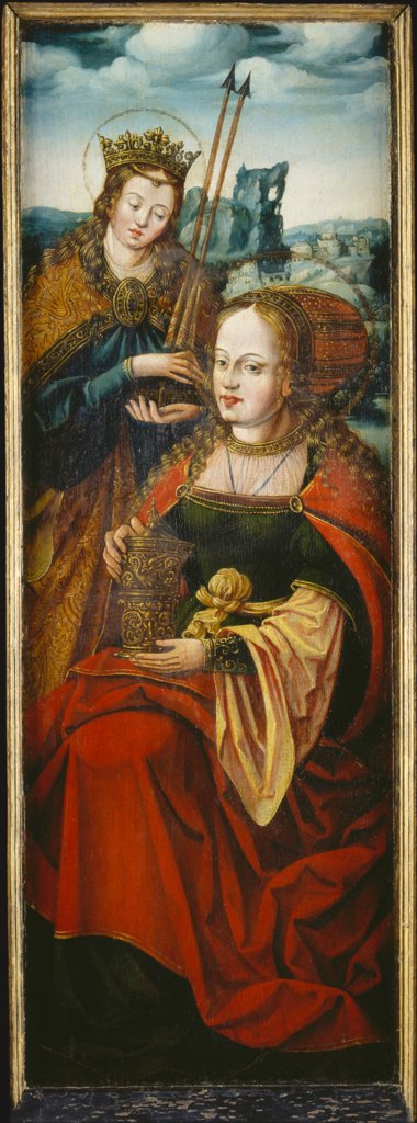 The Sts. Magdalen and Ursula right wing of an altarpiece, Anton Woensam von Worms;  succession