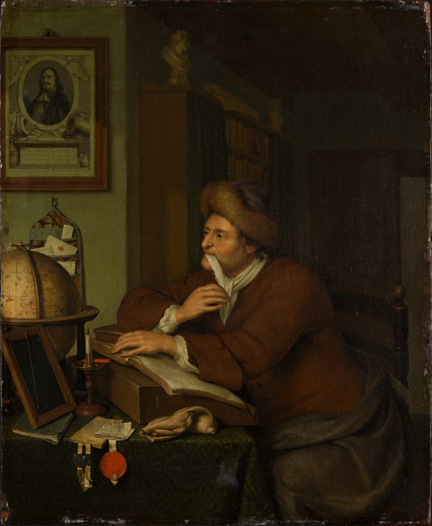 A Scholar at his Desk, Frans van Mieris the Younger