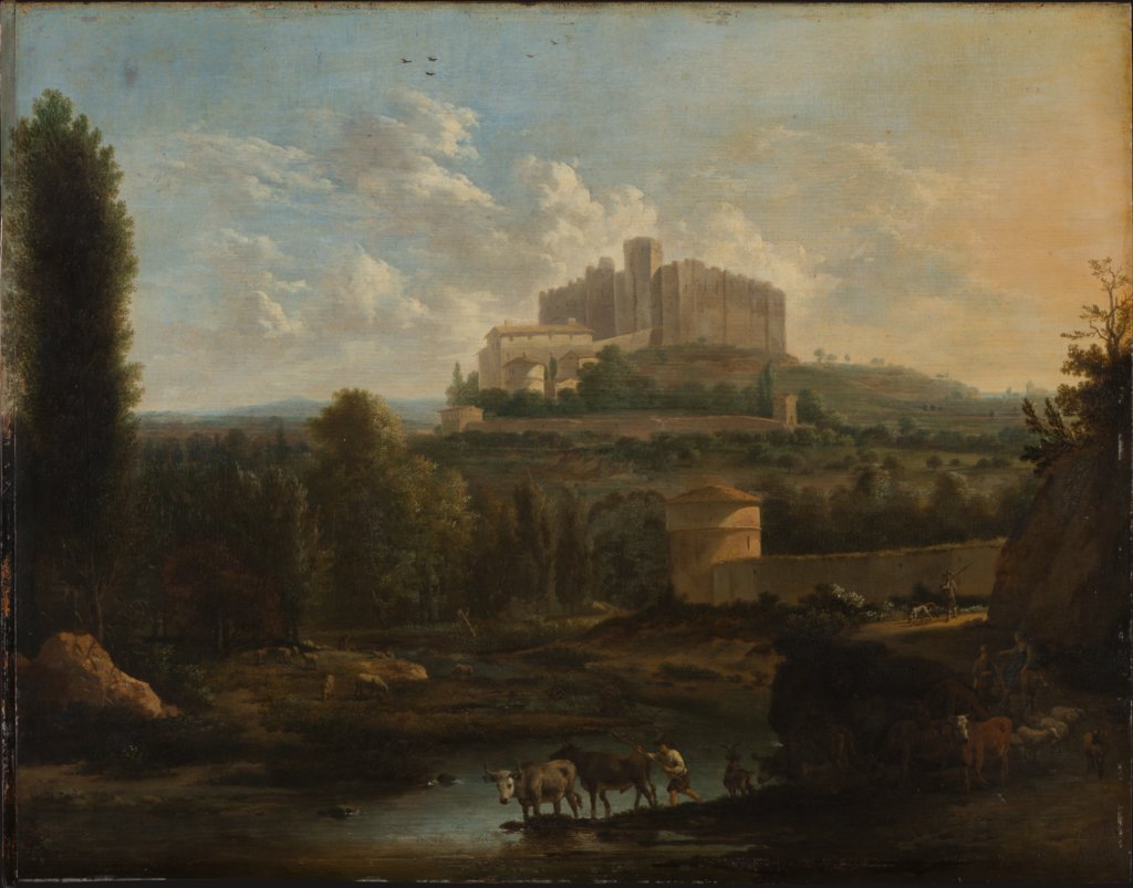 Landscape with the Castle of Francheville, Frederik de Moucheron, Adriaen van de Velde