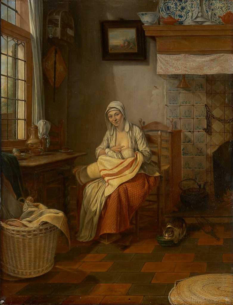 Interior with Nursing Mother, Gerrit Zegelaar