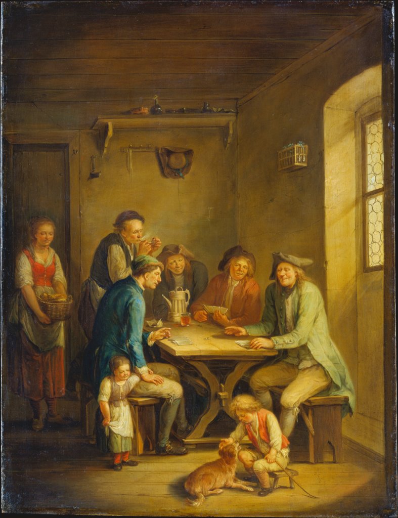 Peasants Playing Cards, Johann Andreas Herrlein