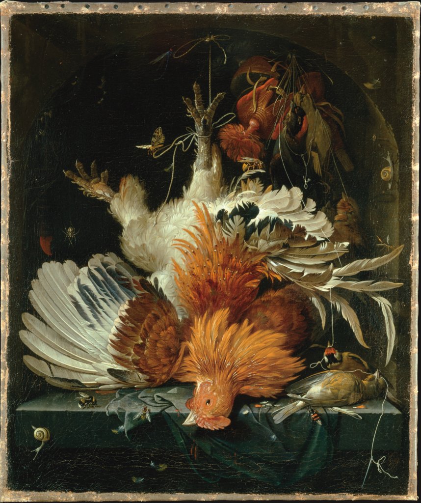 Still Life with Dead Poultry, Abraham Mignon
