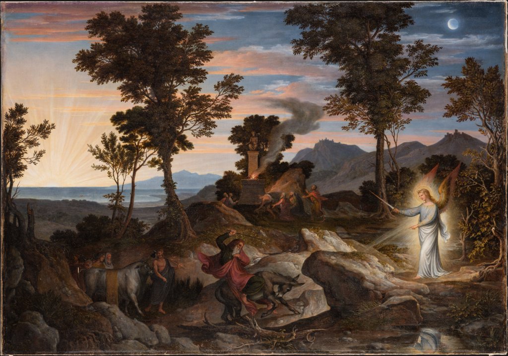 Landscape with the Prophet Balaam and his donkey, Joseph Anton Koch
