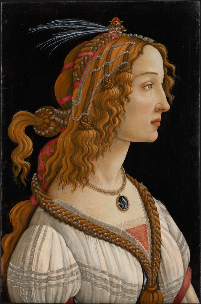 Idealised Portrait of a Lady (Portrait of Simonetta Vespucci as Nymph), Sandro Botticelli