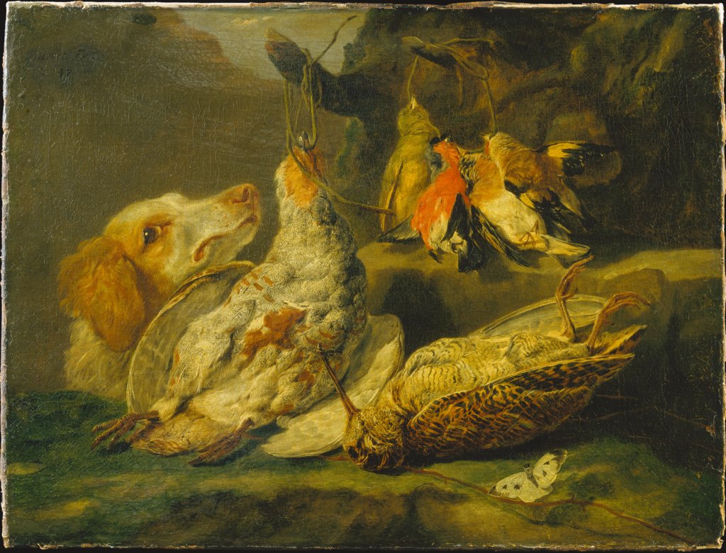 Still Life with Hunting Dog and Dead Fowl, Jan Fijt