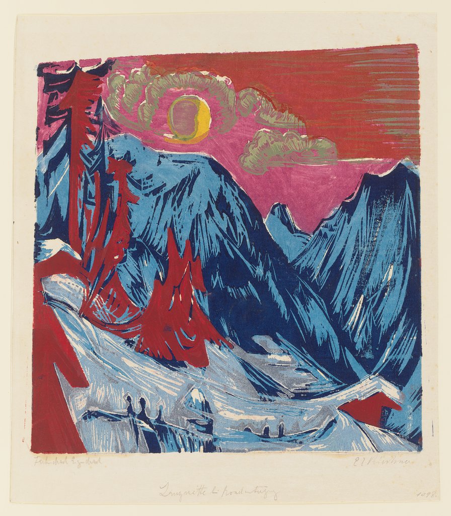 Längmatte bei Monduntergang, Ernst Ludwig Kirchner